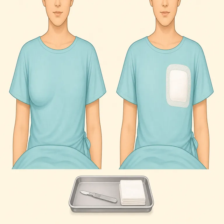 mastectomy（乳房切除術・名詞）の覚え方イラスト — 医療英語では -ectomy が見えたらまず「手術で切除する」を思い出すと強いです