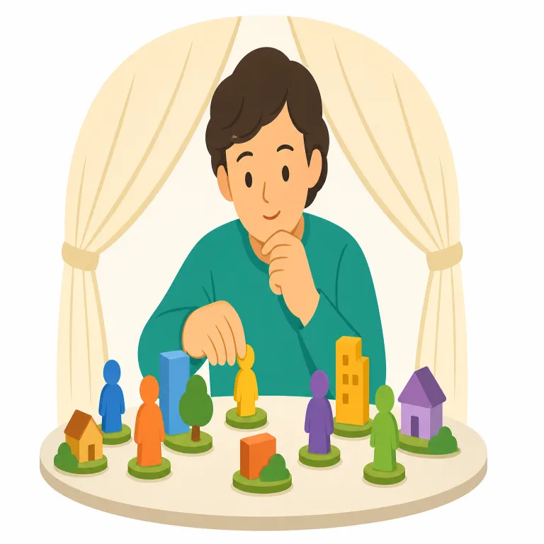 mastermind（黒幕・名詞）の覚え方イラスト — master と mind をそのまま重ねて、「全体を支配する頭脳」とつかむと覚えやすいです