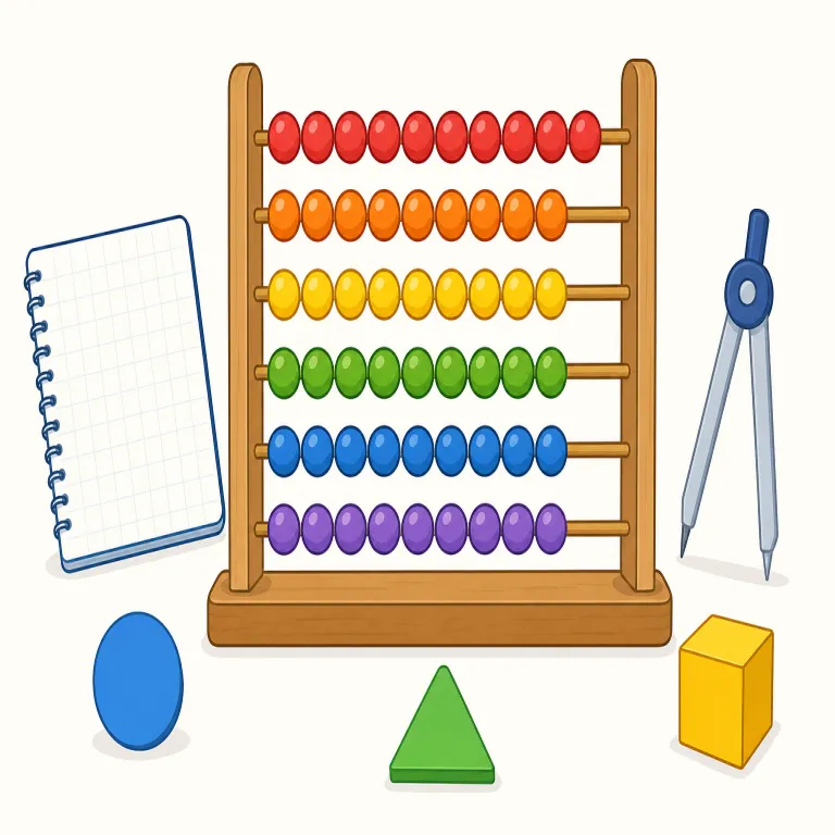 math（数学・名詞）の覚え方イラスト — math は、学校の科目や学問分野としての「数学」です