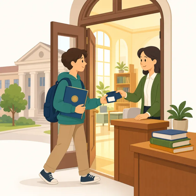 matriculated（正式に入学した・動詞）の覚え方イラスト — まず matriculate は超フォーマルな「大学に正式登録して学生になる」