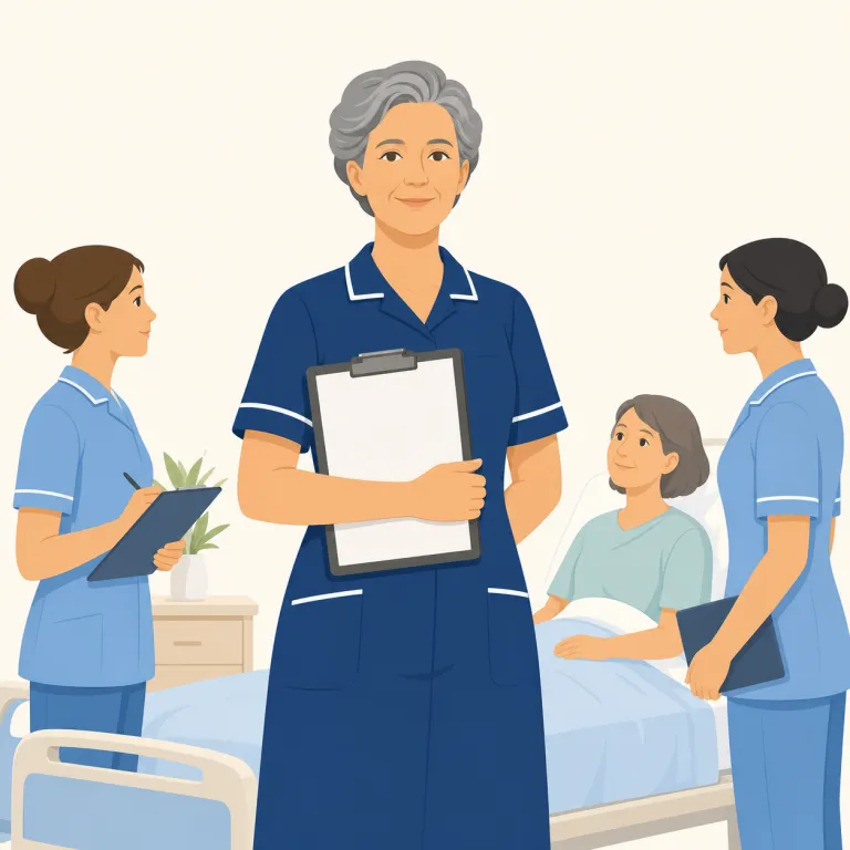 matron（婦長・noun）の覚え方イラスト