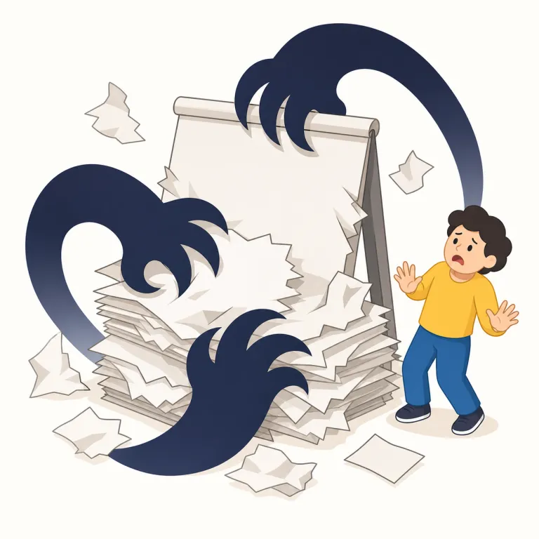 mauling（激しい襲撃、酷評・名詞）の覚え方イラスト — maul を知っていれば、その ing 形の mauling は「ひどく傷つけること／その被害」という名詞だと押さえやすい