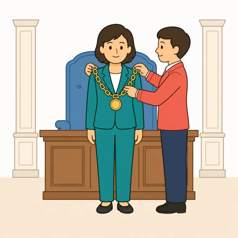 mayoralty（市長職・noun）の覚え方イラスト