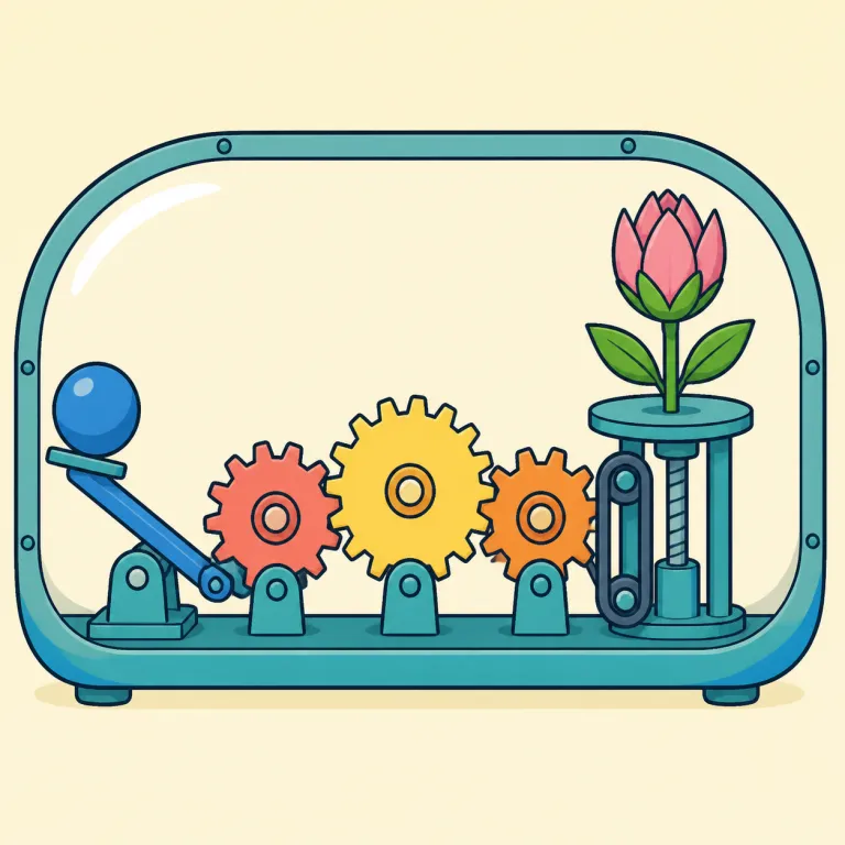 mechanics（仕組み・noun）の覚え方イラスト