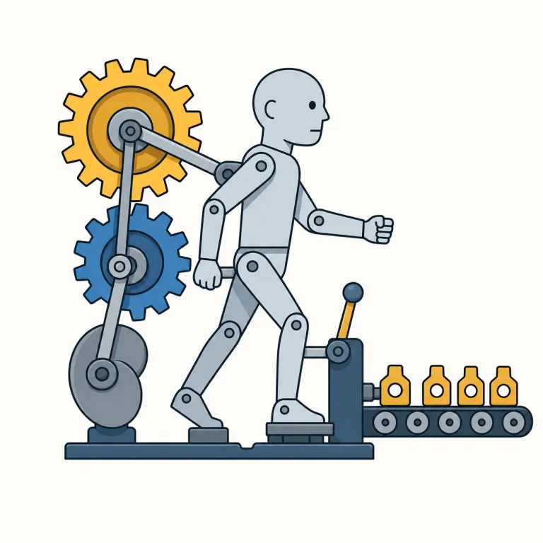 mechanistic（機械論的な・形容詞）の覚え方イラスト — mechanistic は mechanism「仕組み、メカニズム」から考えると覚えやすい語です