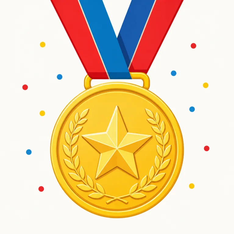 medal（メダル・名詞）の覚え方イラスト