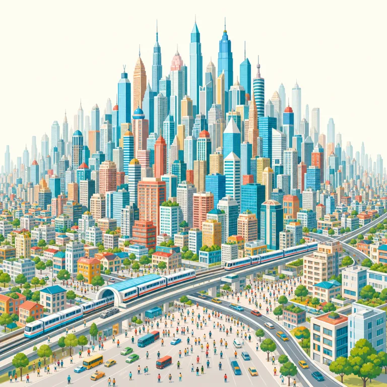 megacity（巨大都市・名詞）の覚え方イラスト — mega- は「非常に大きい」を表すので、megacity は city に mega が付いた「桁違いに大きな都市」と覚えます