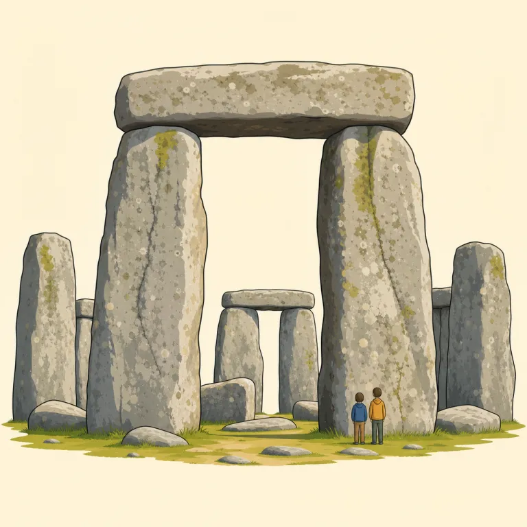 megalithic（巨石文化の・形容詞）の覚え方イラスト — mega- は megabyte や megacity のように「巨大な」、lith は monolith の lith と同じで「石」、-ic は「…に関する」を作る語尾です