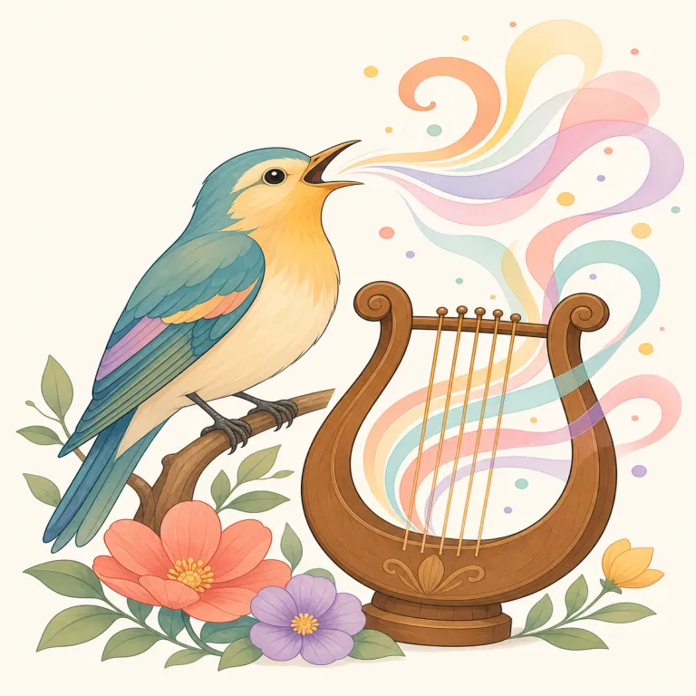 melodious（旋律の美しい、心地よく響く・形容詞）の覚え方イラスト — melody（メロディー）が分かれば核はすぐ見える語