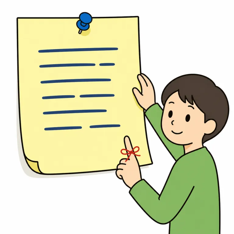 memorandum（メモ・noun）の覚え方イラスト