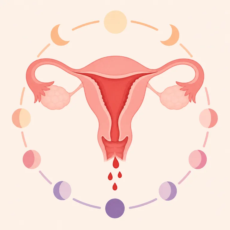 menstruation（月経・名詞）の覚え方イラスト — menstruation は単体で覚えるより、menstrual cycle（月経周期）、menstrual pain（月経痛）の menstrual とセットで固めると残りや…