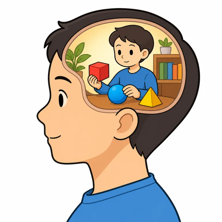 mental（頭の中での・adjective）の覚え方イラスト