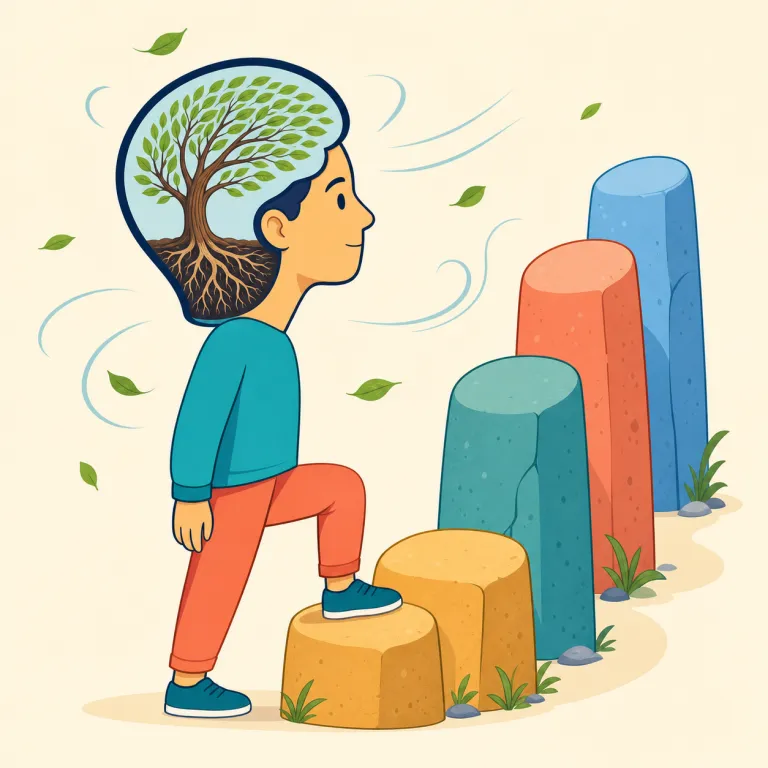 mentality（考え方、ものの見方・名詞）の覚え方イラスト — mental は「心の」という意味です