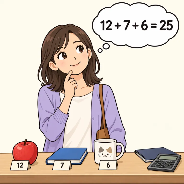 mentally（頭の中で・adverb）の覚え方イラスト