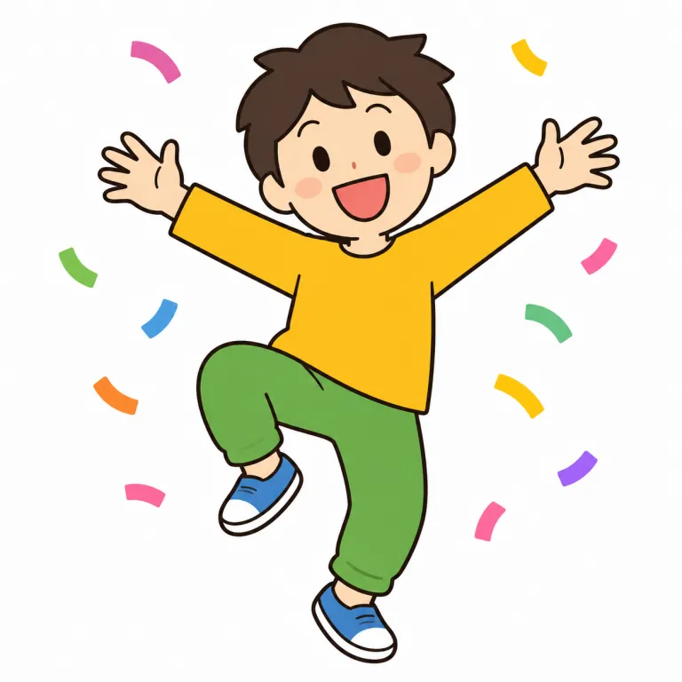 merry（楽しい・adjective）の覚え方イラスト