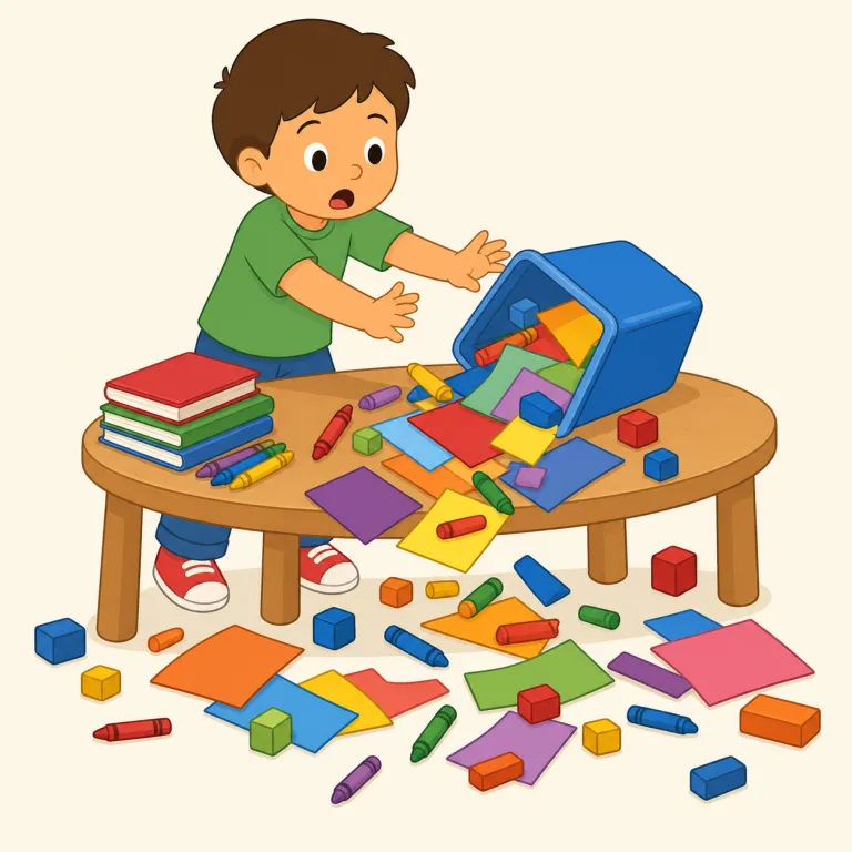 mess（めちゃくちゃにする・verb）の覚え方イラスト