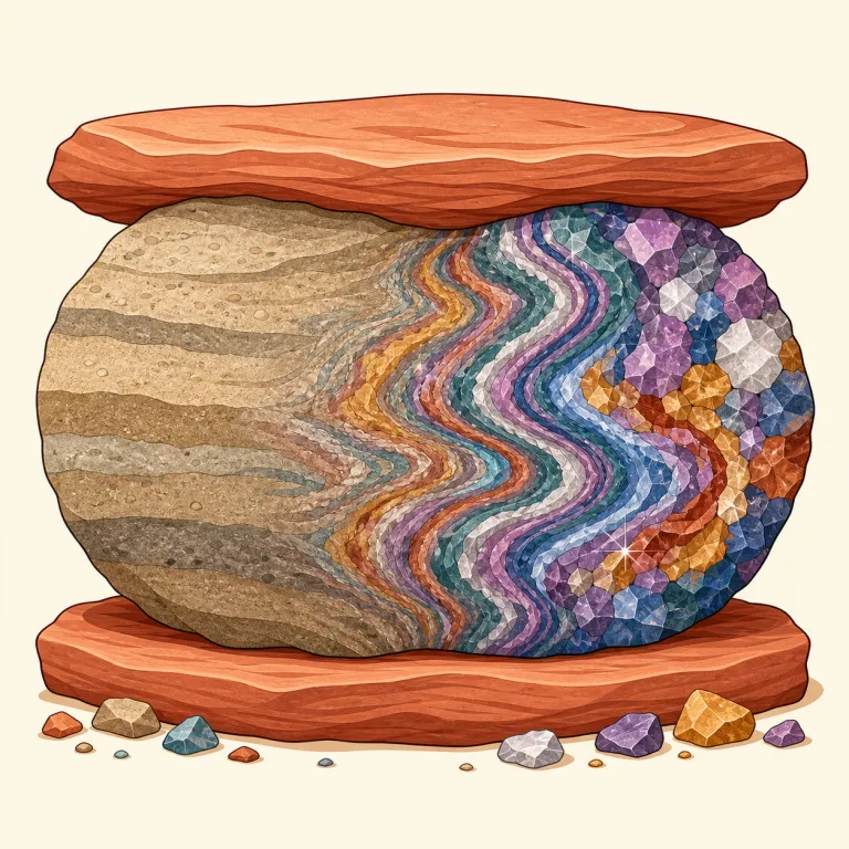 metamorphic（変成の・形容詞）の覚え方イラスト — `morph` は `morphology` や `metamorphosis` に出る「形」の仲間、`-ic` は「〜の性質をもつ」形容詞
