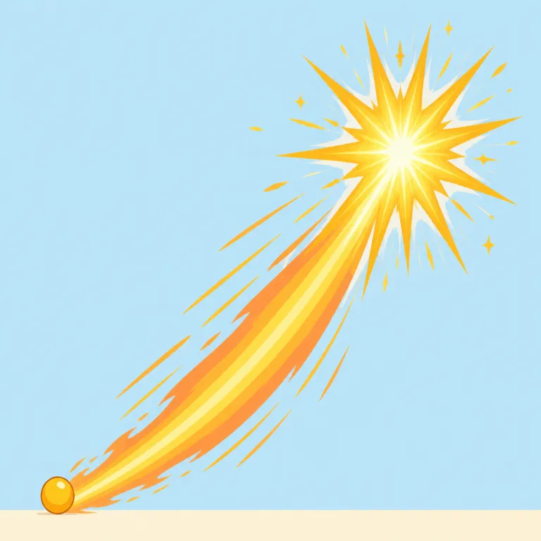 meteoric（急激な・形容詞）の覚え方イラスト — meteor を知っていればつかみやすい語