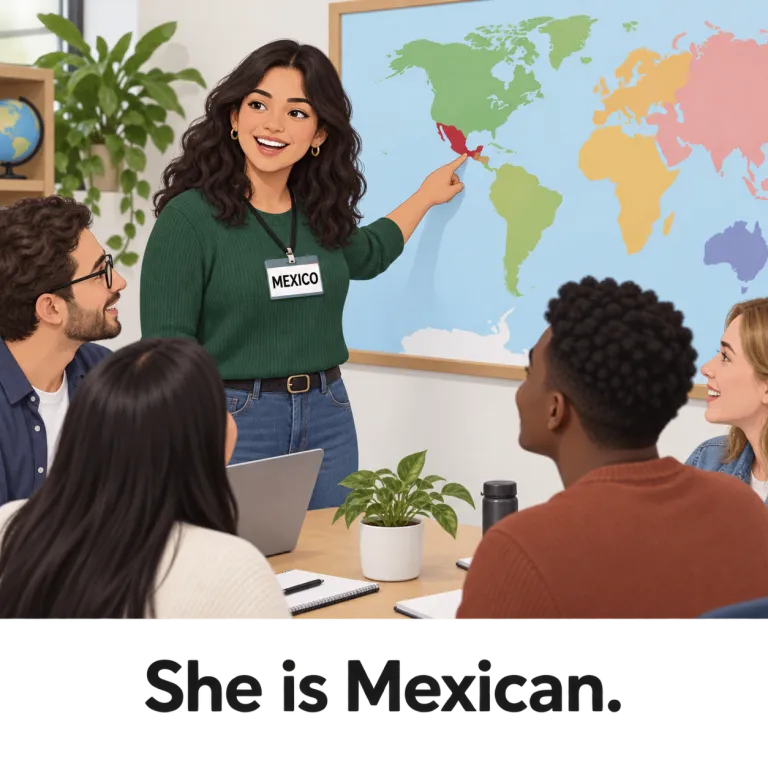 Mexican（メキシコ人・noun）の覚え方イラスト