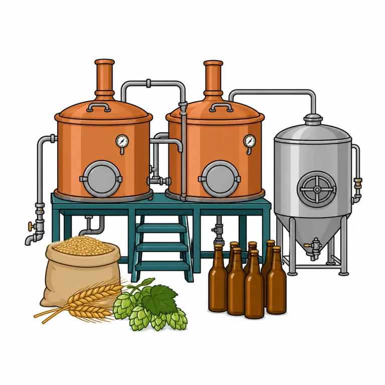 microbrewery（地ビール醸造所・noun）の覚え方イラスト