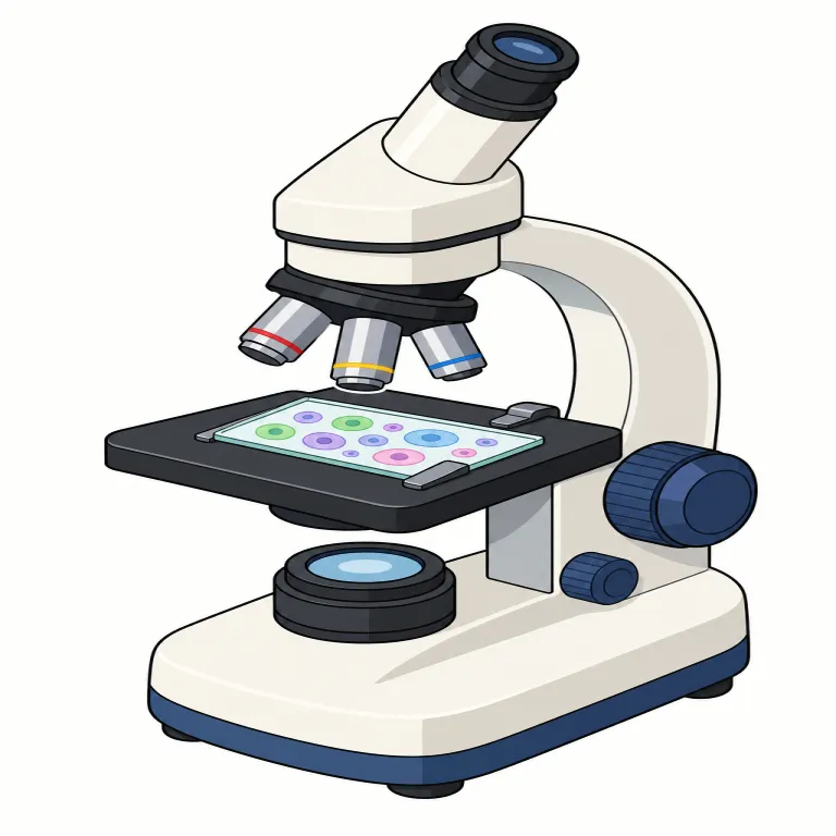 microscope（顕微鏡・名詞）の覚え方イラスト — micro- が付く語は microchip, microorganism など「とても小さい」方向で整理すると覚えやすい