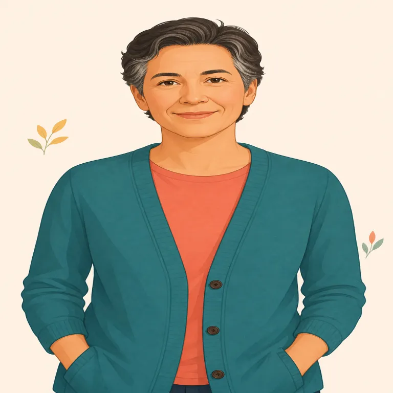 middle-aged（中年の・形容詞）の覚え方イラスト — middle（真ん中）＋ age（年齢）＋ -ed で「人生の真ん中の年代にいる」と分解すれば意味はそのまま