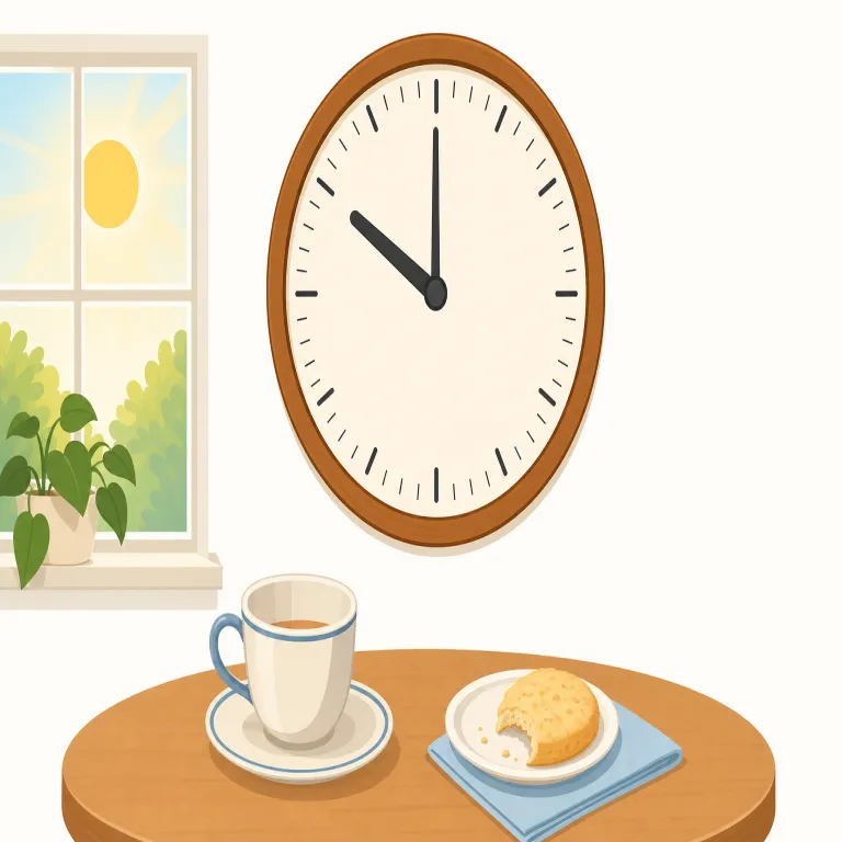 midmorning（午前の中頃、10時ごろ・名詞）の覚え方イラスト — midmorning は mid + morning で、そのまま「朝の真ん中あたり」と分けて覚えるのが最短です