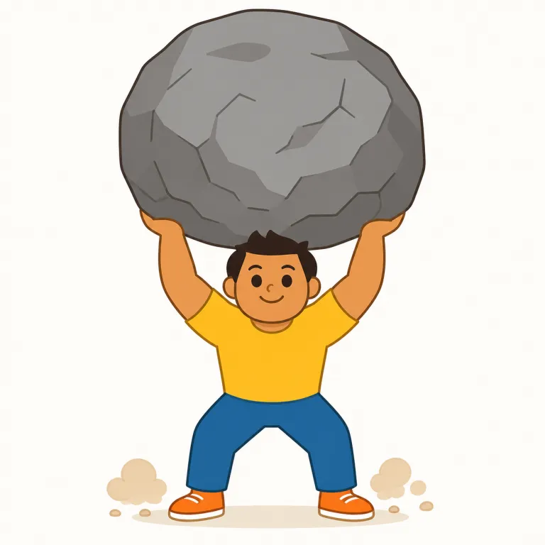 mighty（強力な・形容詞）の覚え方イラスト — このエントリでは mighty を、単なる「力強い」ではなく、物・人・組織・自然などが大きな力や影響を持つ「強力な」という意味で覚えます