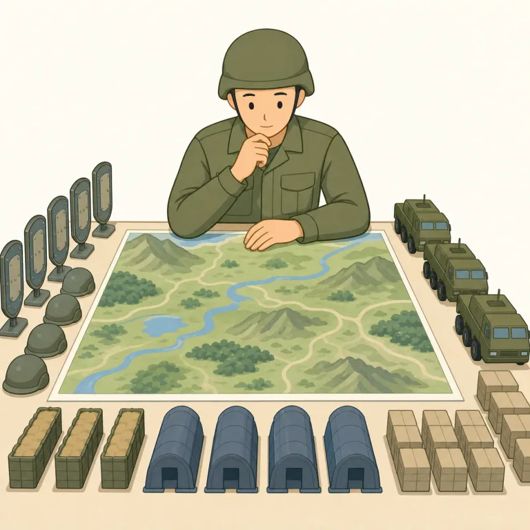 militarily（軍事的に・副詞）の覚え方イラスト — まず military（軍の）を知っていれば、その副詞形が militarily だと押さえると覚えやすいです