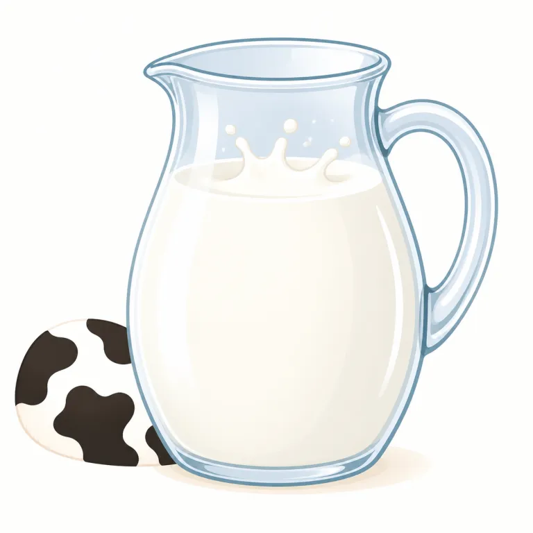 milk（牛乳、ミルク・名詞）の覚え方イラスト — carton, fridge, pour, breakfast と結びつけると、名詞としての milk の感覚がつかみやすくなります