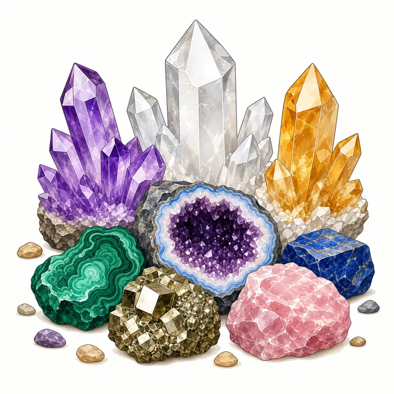 mineral（鉱物・名詞）の覚え方イラスト — mine（鉱山）と miner（鉱夫）を手がかりに、mineral は「地中から採れる自然の無機物」と覚えると、鉱物の意味につながります