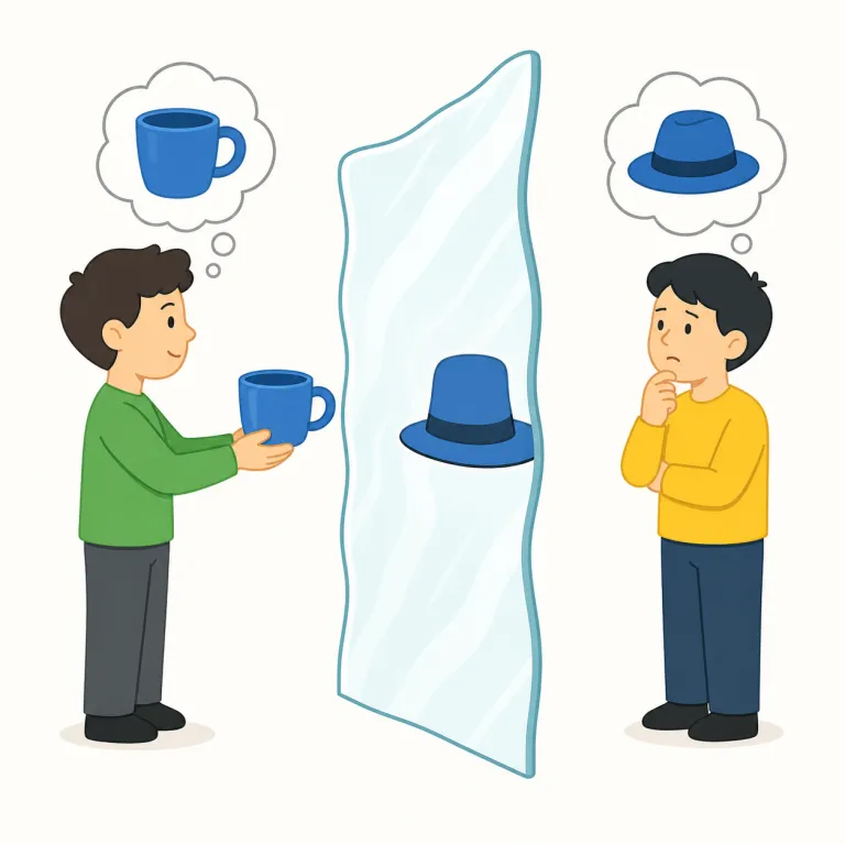 misinterpretation（誤った解釈・名詞）の覚え方イラスト — misinterpretation は mis-「誤って」+ interpretation「解釈」と見れば、「誤った解釈」と直結します
