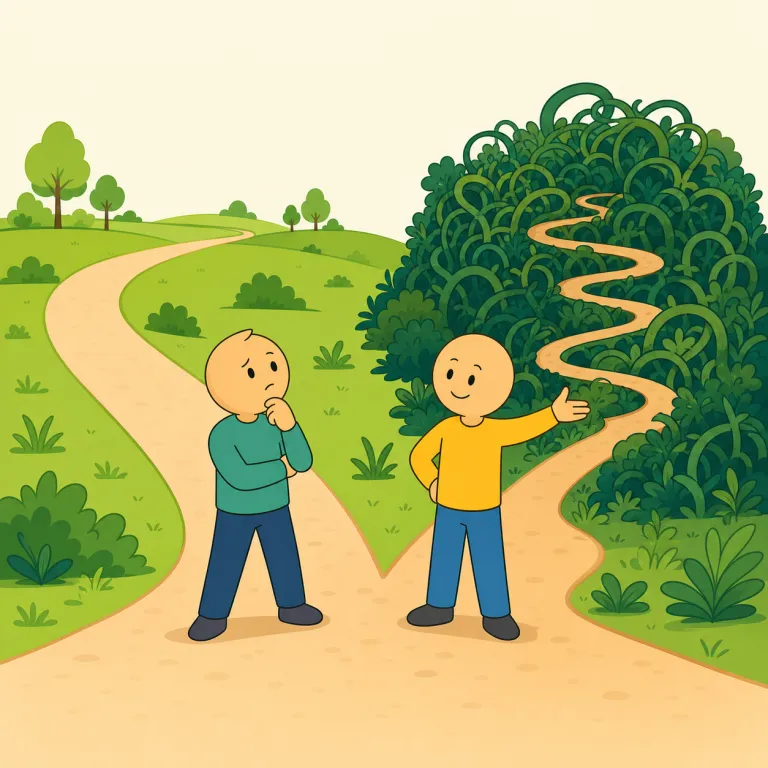 mislead（誤解させる・動詞）の覚え方イラスト — mislead は mis-「誤って」＋ lead「導く」