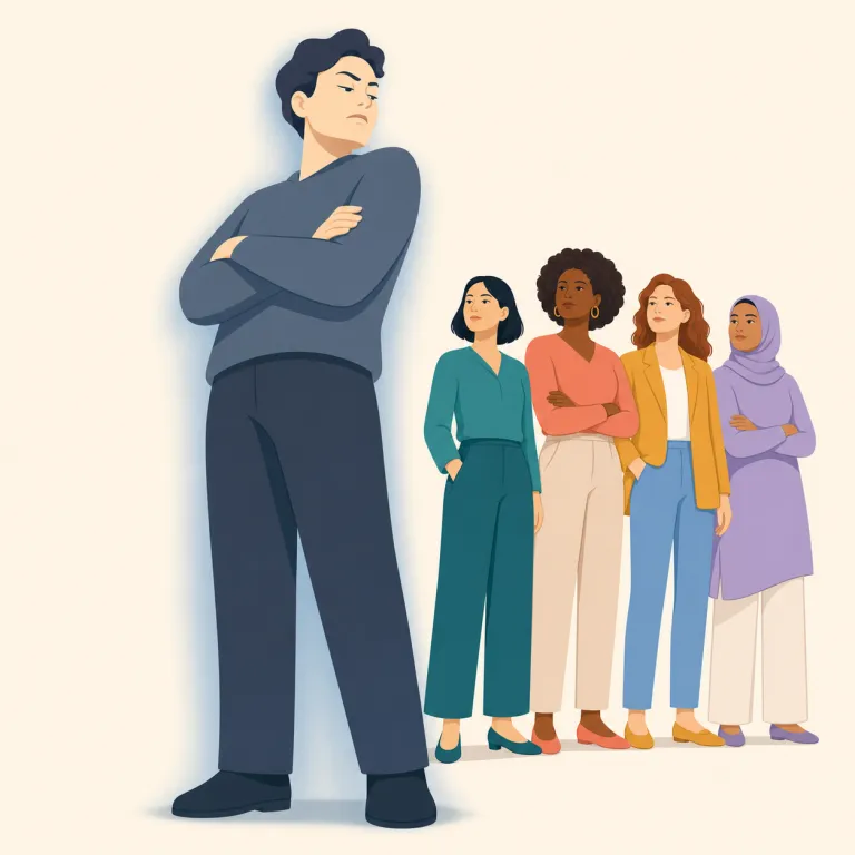 misogynist（女性蔑視者・名詞）の覚え方イラスト — misogyny（女性蔑視）を知っていれば、その人版が misogynist