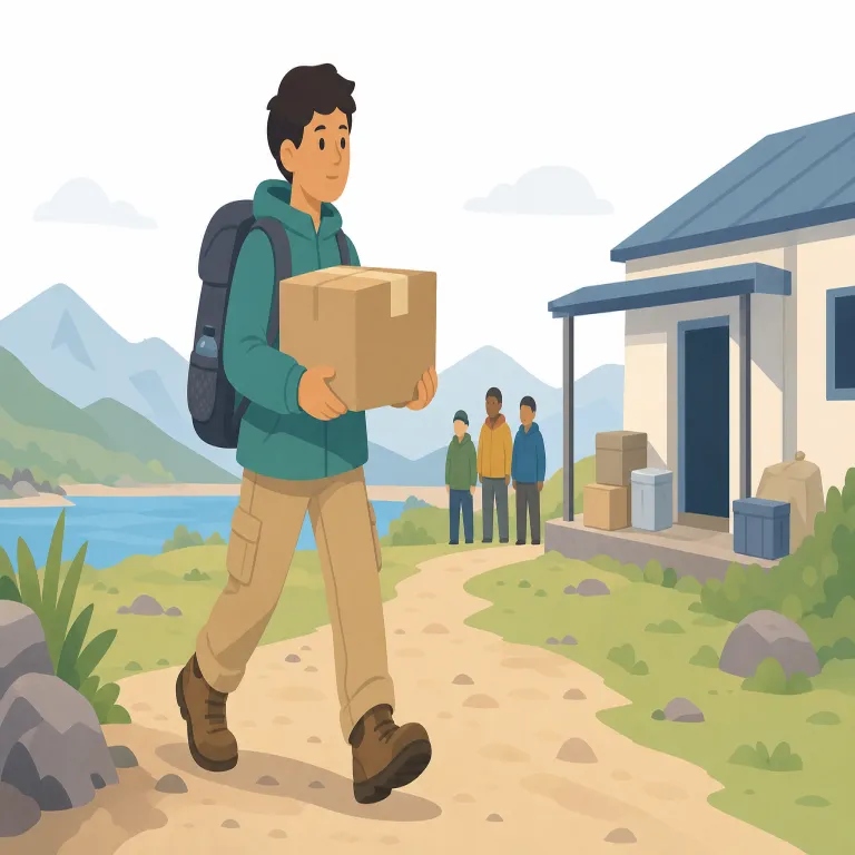 mission（任務、使命・名詞）の覚え方イラスト — まず task や job より重い語だと覚えると残りやすいです