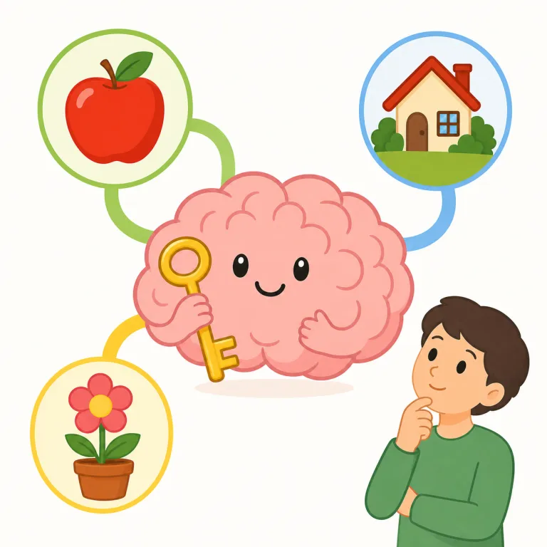 mnemonics（記憶術・名詞）の覚え方イラスト — まず中に memo が隠れていると見ると覚えやすい