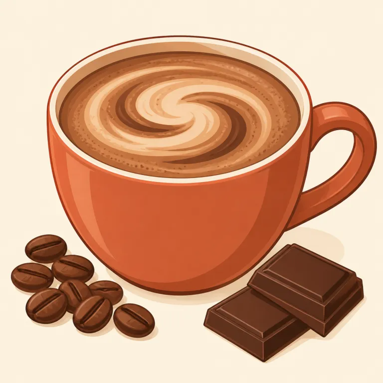 mocha（モカ・名詞）の覚え方イラスト — mocha はメニュー英語として覚えると定着しやすい語