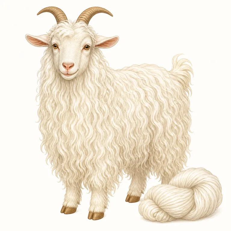 mohair（モヘア・名詞）の覚え方イラスト — このエントリの mohair は、原料としての「アンゴラヤギの毛」ではなく、その毛から作られた高級な繊維素材・生地名として覚えます