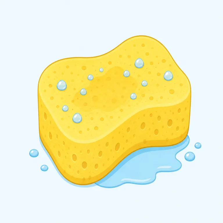 moist（湿った、湿り気のある・形容詞）の覚え方イラスト — wet ほど強くなく、damp にかなり近い「軽く湿っている」と置くと覚えやすい語です