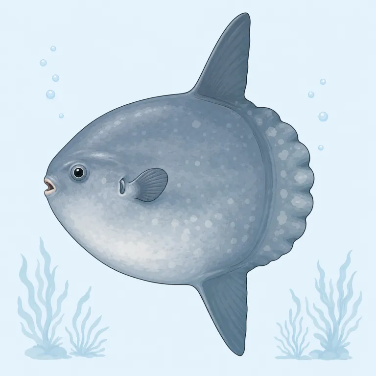 mola（マンボウ（魚）・名詞）の覚え方イラスト — 魚名の mola は、ocean sunfish「マンボウ」の専門的な呼び名として覚えます
