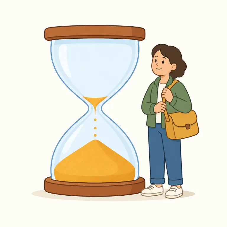 momentarily（すぐ・副詞）の覚え方イラスト — momentarily を「もう一瞬で」と読めば、「今からほんの少し後」という感覚がつかめます