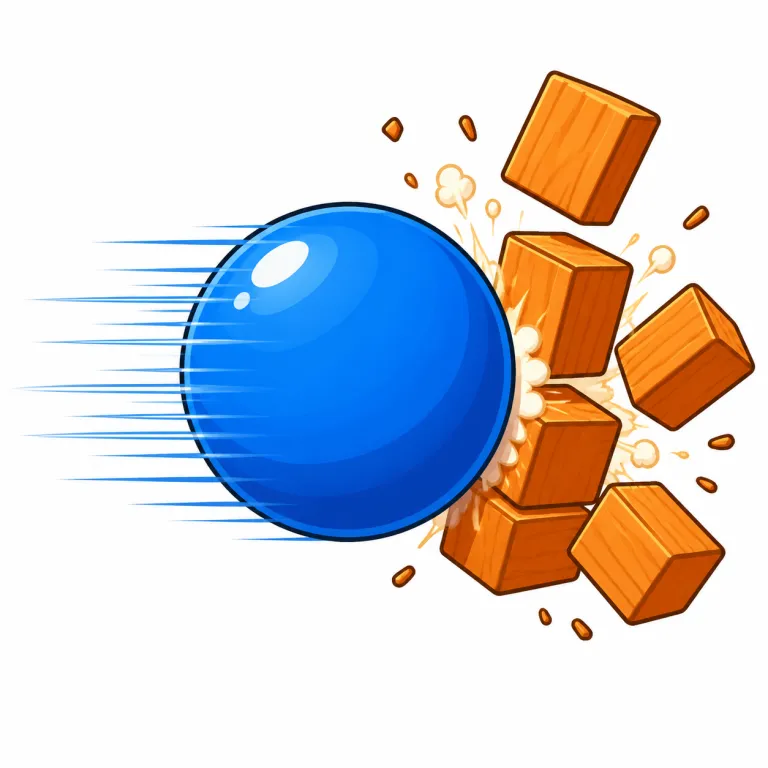 momentum（運動量・noun）の覚え方イラスト