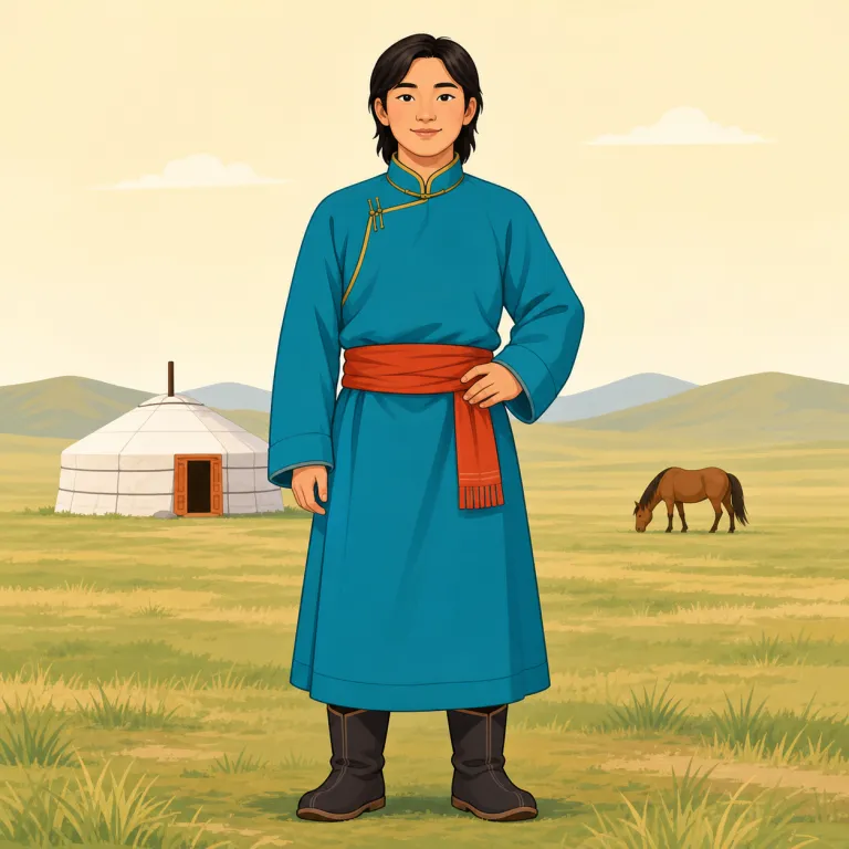 mongolian（モンゴル人・名詞）の覚え方イラスト — Mongolia は「モンゴル」という国名です