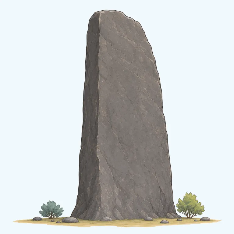 monolith（巨大な一枚岩・名詞）の覚え方イラスト