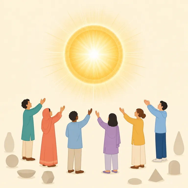 monotheism（一神教・名詞）の覚え方イラスト — monotheism は monotheistic religion の形でも頻出です