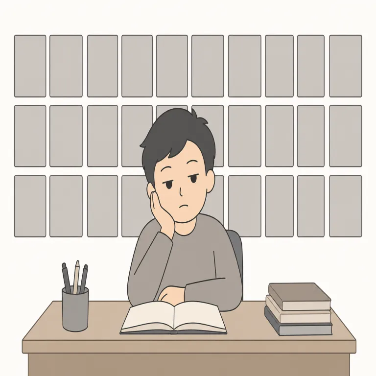 monotone（単調な声・名詞）の覚え方イラスト — mono-「一つ」+ tone「声の調子」から、「一つの調子だけで進む声」と分解します