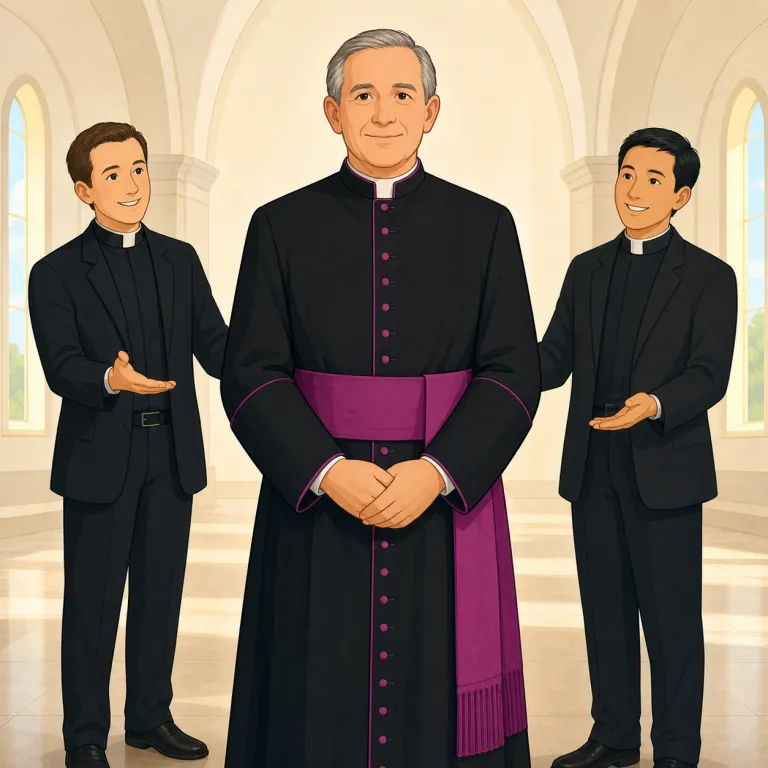 monsignor（高位聖職者の敬称・名詞）の覚え方イラスト — monsignor は mon + signor の形に注目すると覚えやすい語です