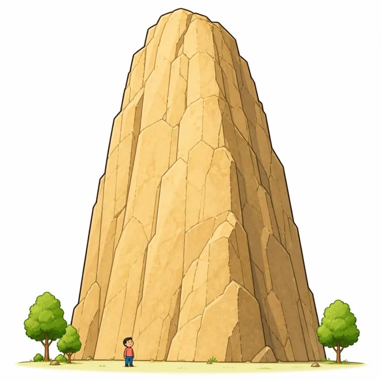 monumental（巨大な・adjective）の覚え方イラスト