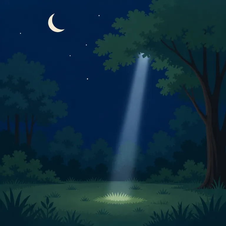 moonbeam（一筋の月光・noun）の覚え方イラスト