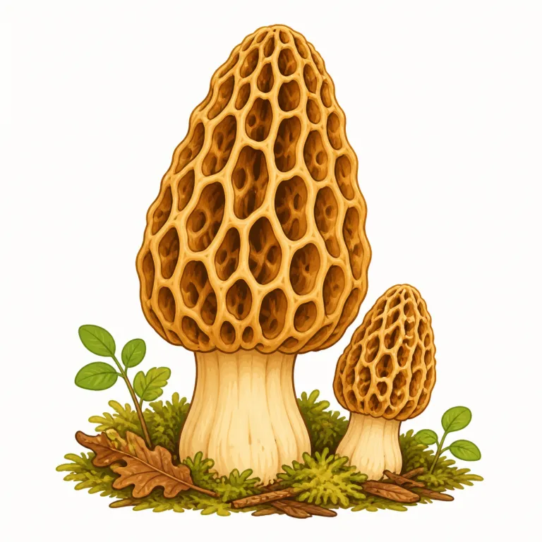 morel（アミガサタケ・名詞）の覚え方イラスト — morel は単独で覚えるより、料理語彙のまとまりで覚えると残りやすいです